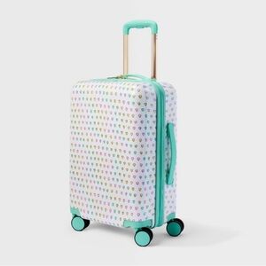 Disco Hearts Wave Hardside Spinner Carry On Suitcase Roller Rabbit x Target NWT